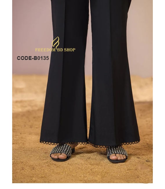 Buy Laasa High Rise Cotton Bell Bottom Pant - Black at Rs.1299 online |  Activewear online